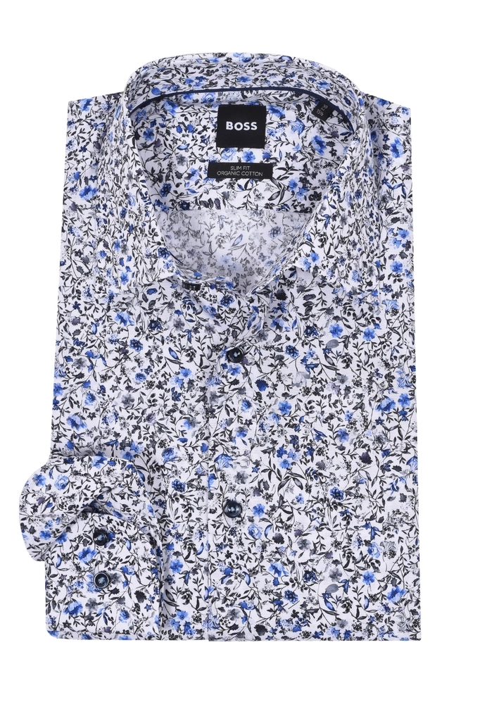 Hugo Boss Boss H-hank-kent-c1-214 Shirt Light Blue Floral